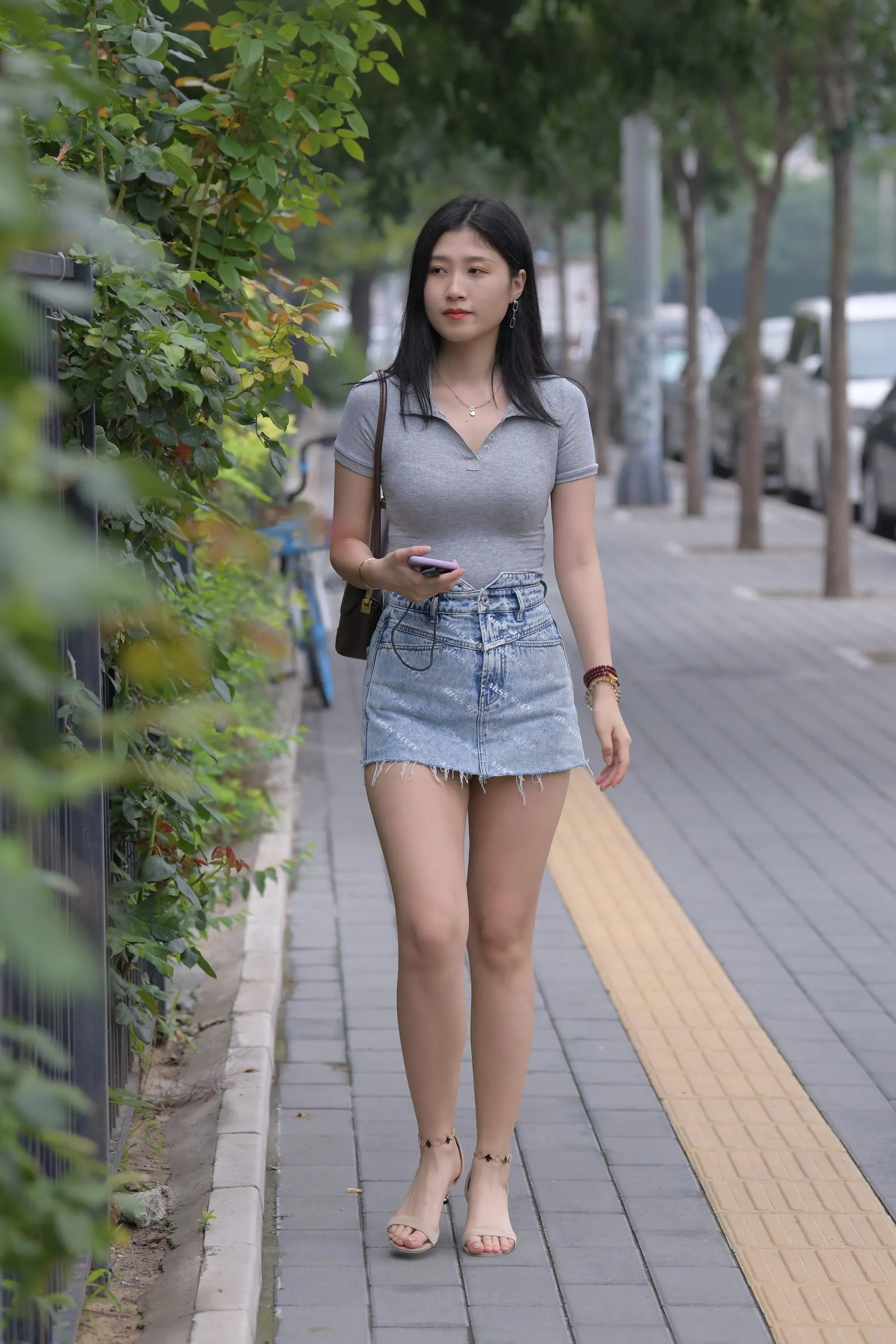 魔镜街拍 NO.169 一只麋鹿摄影-牛仔短裙美女 [235P]插图5